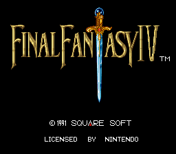 Final Fantasy IV Namingway Edition Title Screen